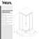 Cyrus 36" W x 36" D x 72" H Framed Square Sliding Shower Enclosure