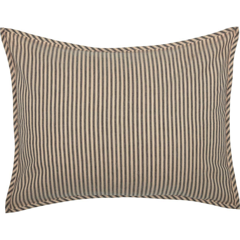 Taie décorative Sawyer Mill, Standard, Crème foncée / noir charbon