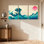 «Nautical & Beach Wave Sun Mountains Sky Water Reflection», ensemble de 3 impressions sur toile