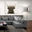 «Longhorn with Rose Crown Linen Sq» par Yvette St. Amant, art mural en verre acrylique-816411527