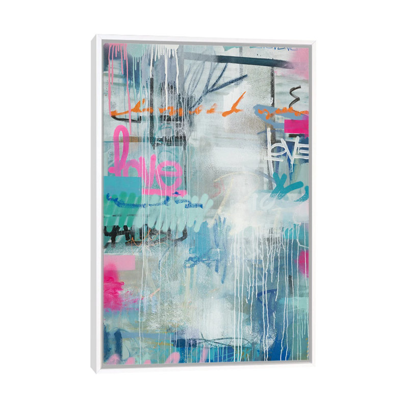 «Triple The Love I», reproduction d'art sur toile encadrée, H 48 po x l 32 po, Reproduction encadrée sans toile tendue, Blanc