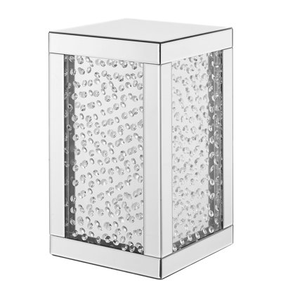Hyslop Mirrored Glass Top End Table
