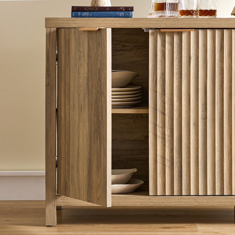 Nicolee 47" 3 Drawer Sideboard, Sand Oak