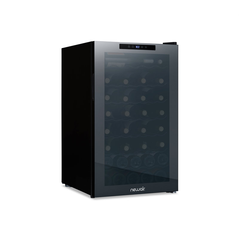 Newair 51 Bottle Wine Cooler Refrigerator Freestanding Mirrored Wine Fridge