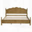 Cadre de lit en bois de style vintage américain classique avec tête de lit incurvée, conception à plateforme pour un soutien robuste, aucun sommier requis, pour les chambres traditionnelles-133401859-133401856
