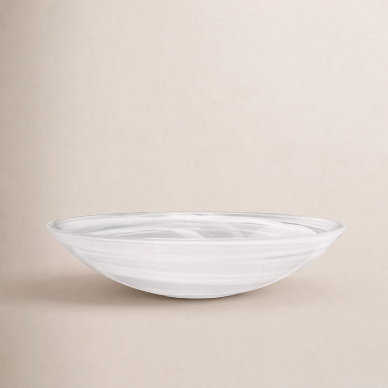 Alabaster 110 oz liq. Bol de service, Blanc