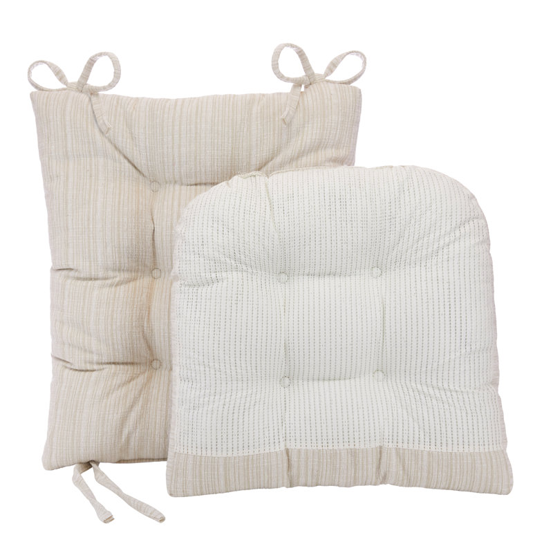 Ensemble de coussins de chaise berçante antidérapants, Crème