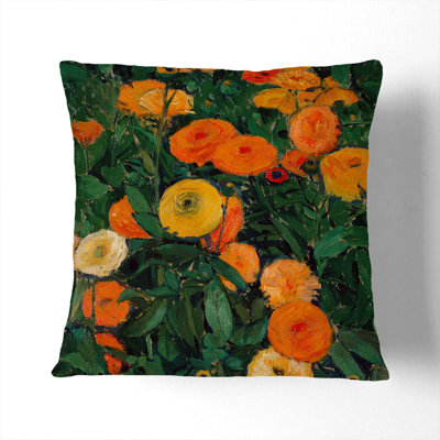 Marigolds Square Throw Cushion