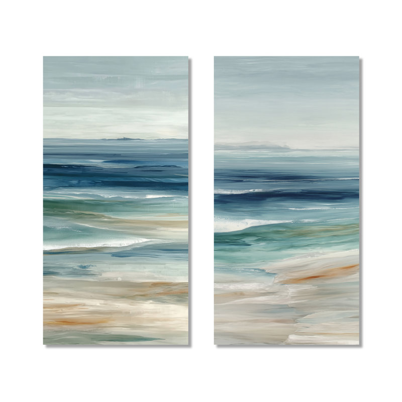 Ensemble de 2 impressions murales Golden Sunset, 40" H x 40" W