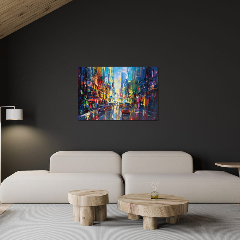Paysage urbain abstrait (New York) III, reproduction sur verre acrylique, H 16 po x l 24 po x P 0,25 po