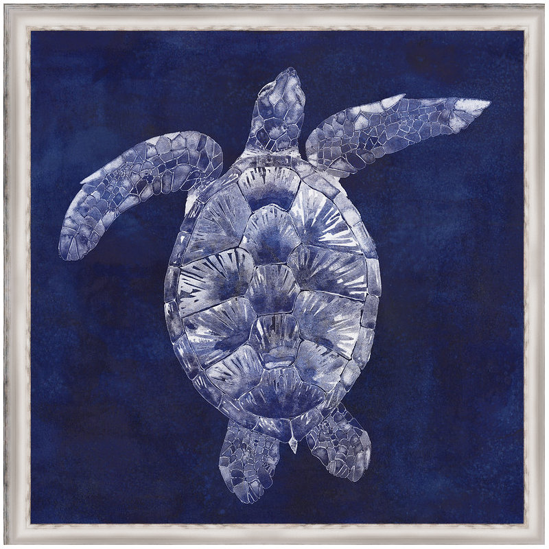 « custom sea turtle shadow ii (ash) », impression encadrée