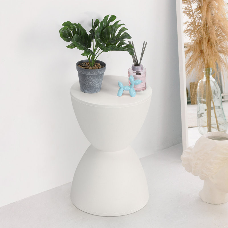 Table de tambour en plastique, Blanc