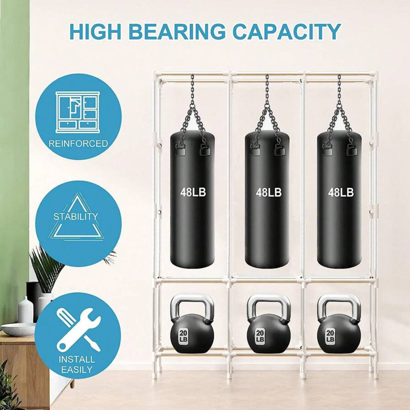 Wardrobe Closet Storage with 3 Hanging Rods, Portable Closet Organizers and Storage, Clothes Rack Shelf Garment Cabinet, Tool Free Assembly