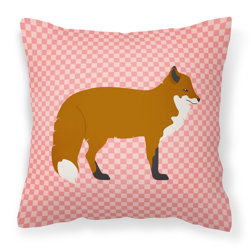 Coussin extérieur fox, 18 po x 18 po, Rose