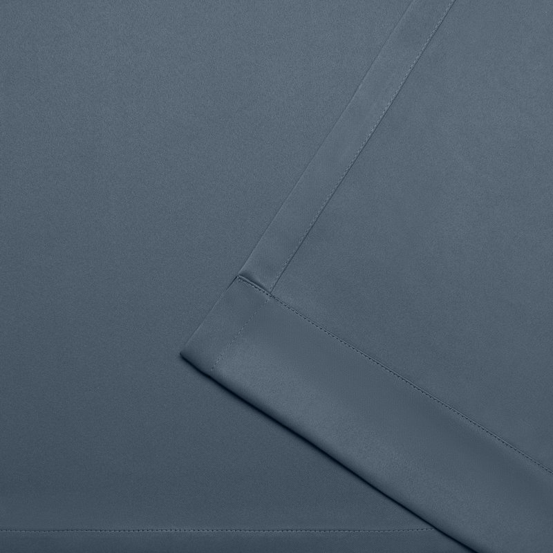 Mcmanus Room Darkening Thermal Grommet Curtain Panels, 52" W x 96" L, Blue