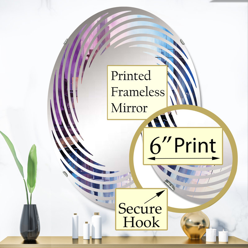 Abstract Abstract Symmetry Innovations - Miroir mural en spirale - MIR111598-Ovale, Abstract Factory Symmetry Innovations