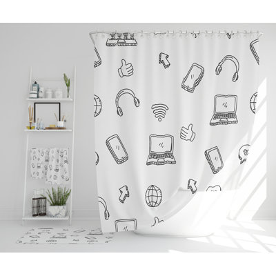 Natalieann Polyester Shower Curtain Set