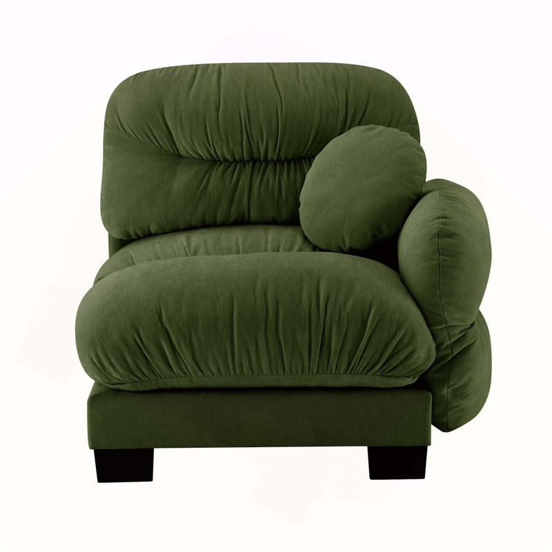 Flora Sofa RSF Chenille -Green, Green