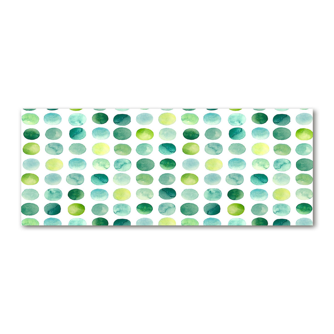 Green Dots - No Frame Print on Canvas