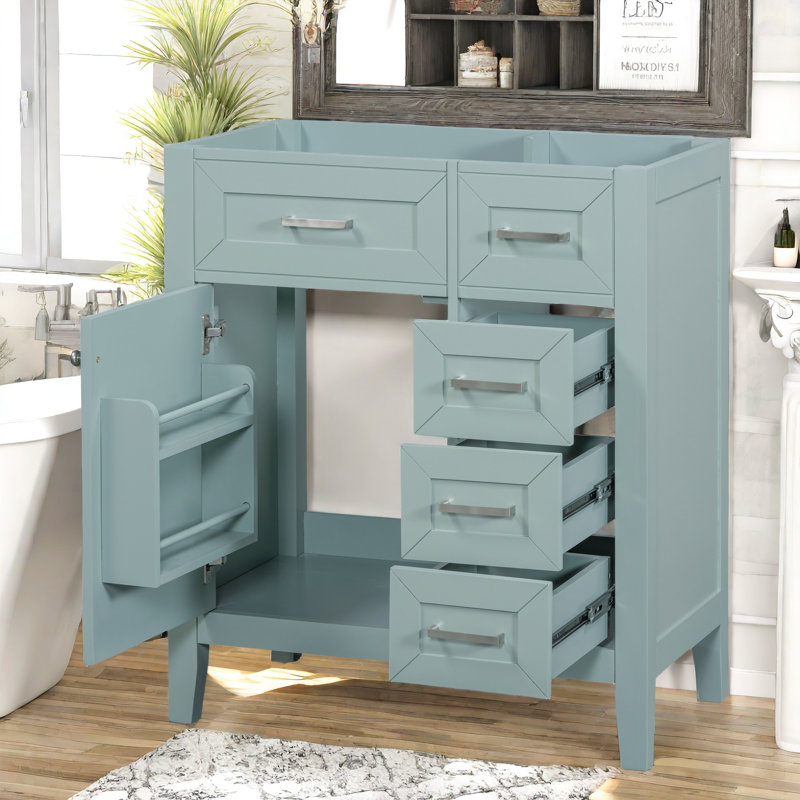 30" Single Bathroom Vanity without Top, Green