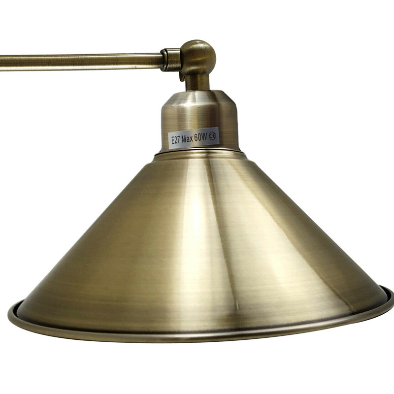 Helton Armed Sconce, Green Brass