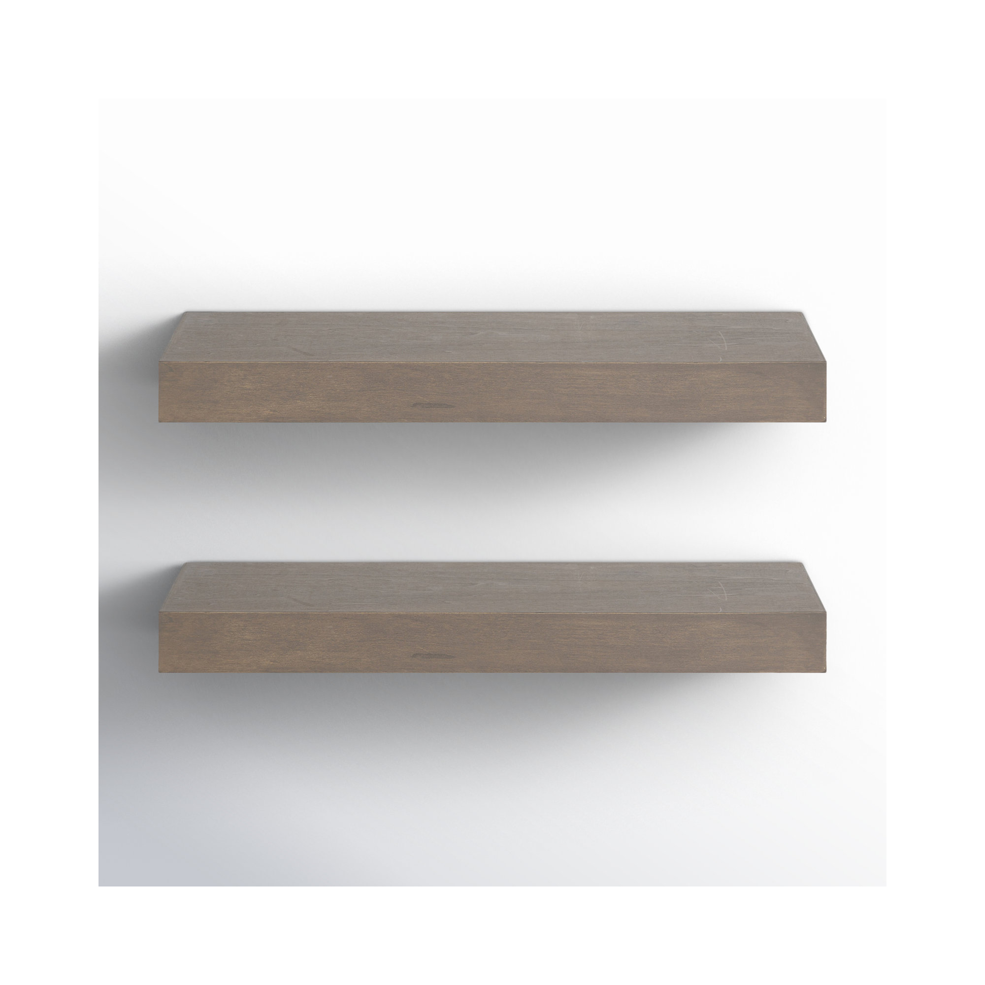 Jeremiah 2 Piece Picture Ledge Wall Shelf, Gray, 2.3" H x 24" W x 8" D