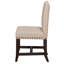 Chaise d'appoint rembourrée en lin Messerly