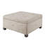 Rangement rembourré de couleur sable - Siège confortable et grand carré avec housse-979682421