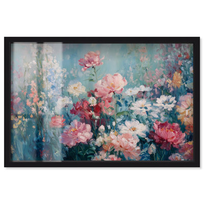Hazy Meadow III Pink Floral Art Shadowbox Print by Art Remedy