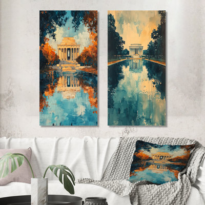 Lincoln Reflections of Freedom III - Collection d'art mural 2 panneaux