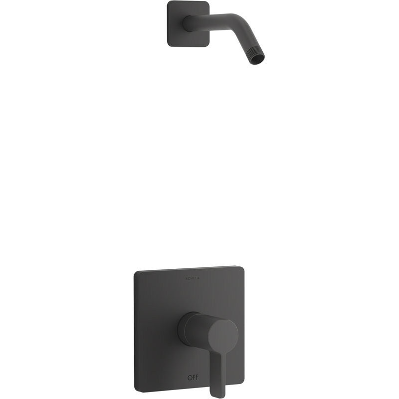 Ensemble de garniture de douche Parallel, Noir mat