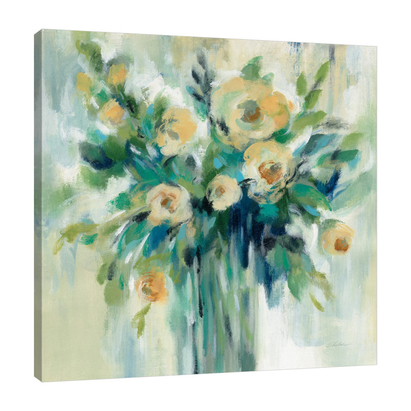 «Vase of Flowers» par Silvia Vassileva, reproduction sur toile tendue, H 36 po x l 36 po x P 1,5 po