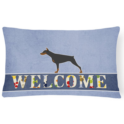   Coussin Doberman Pinscher Welcome
