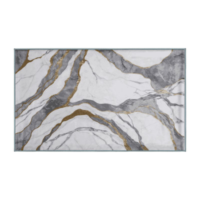 Silky Soft Plush Blue Area Rug
