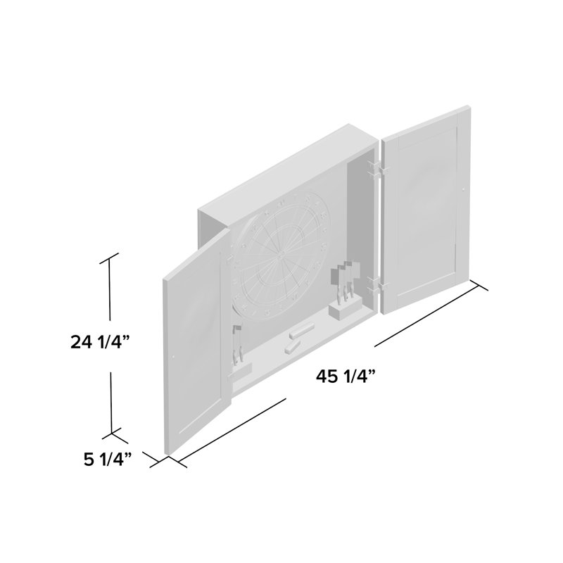 Ensemble d'armoire à jeu de fléchettes Whyalla