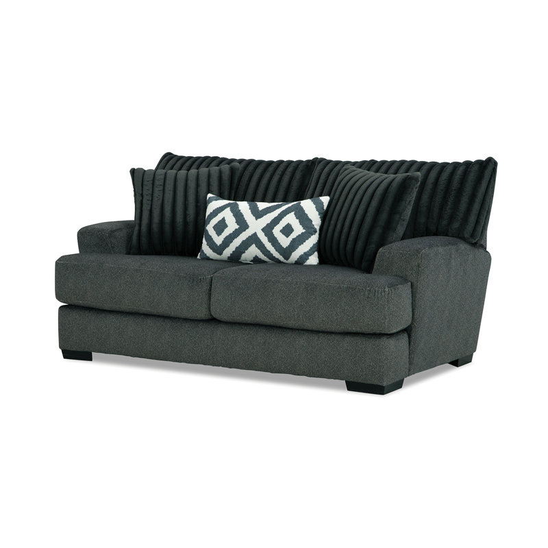 Causeuse transitionnelle l 72,4 po, bronze industriel, Métal industriel