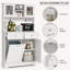 Armoire de cuisine avec tablettes réglables, pour la cuisine et le salon-2048998989