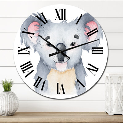 Portrait d'un mignon koala - Horloge murale traditionnelle