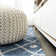 Nokat Tribal Bohemian Blue/Ivory Indoor/Outdoor Rug