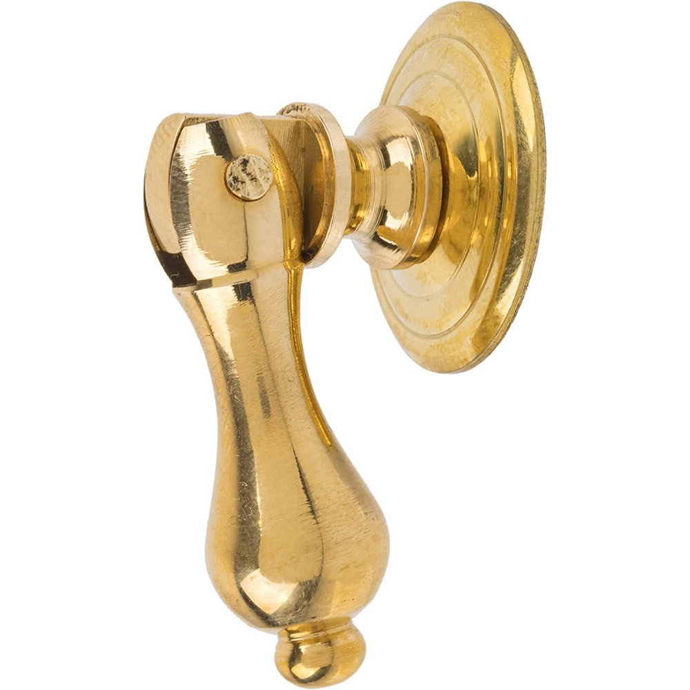 Small Round Colonial Revival Brass Ring Pull