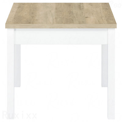 3-Piece Distressed Pine And White Coffee Table Set