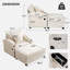 Chaise d'appoint rembourrée avec repose-pieds-474802804