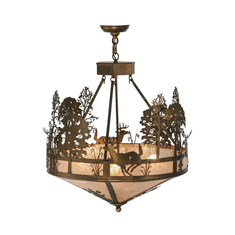 Luminaire suspendu bol 4 lumières unique
