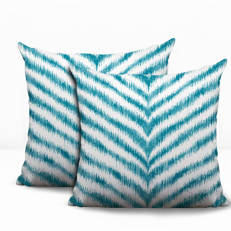 Coussin intérieur / extérieur Scaro, 18x18, Turquoise