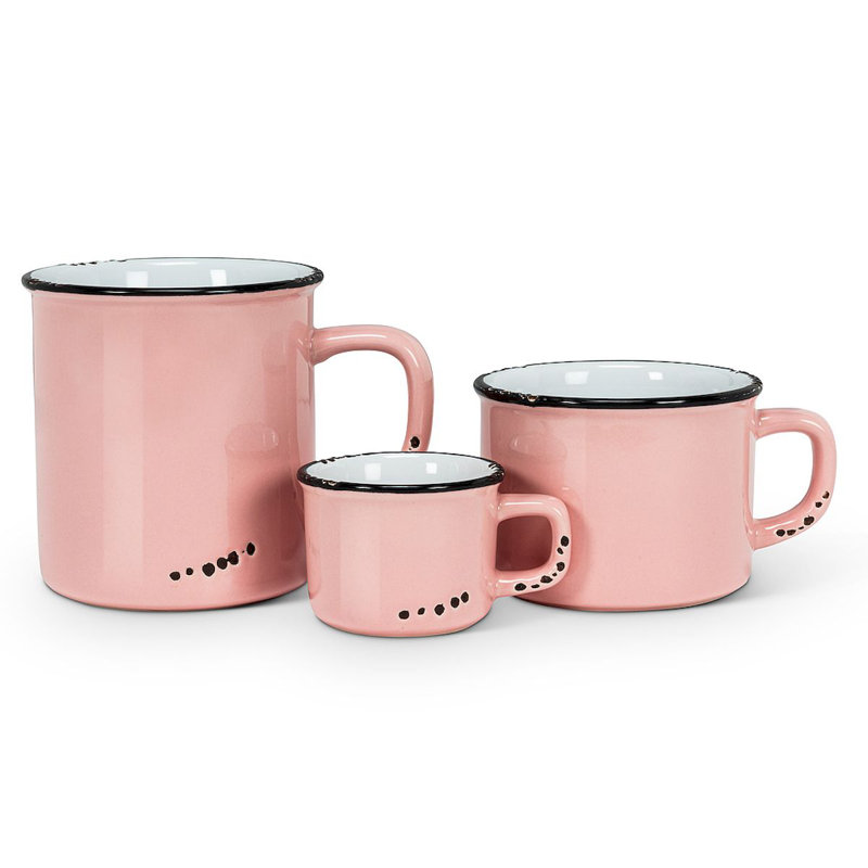 Tasse à cappuccino émaillée Naniouni, Rose