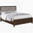 Anza Walnut Upholstered Queen Bed
