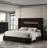 Garner Bed w/Fireplace, LED, Reading Light, Speaker, Bluetooth & USB-2036068255