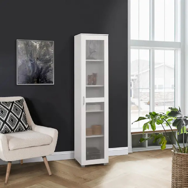 Braydan  72.83" H x 15.75" W Standard Bookcase, White