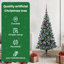 vidaXL Artificial Pre-lit Christmas Tree Green PVC and Metal-65313428