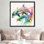 «Vibrant Dolphin», reproduction d'art sur toile, 1P BlackFramedCanves